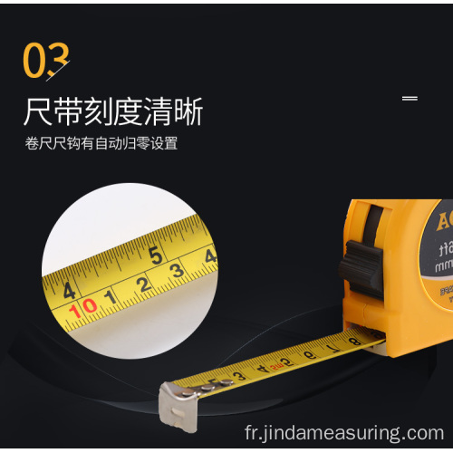 Ruban à mesurer rétractable en cuir de 1,5 m/PU